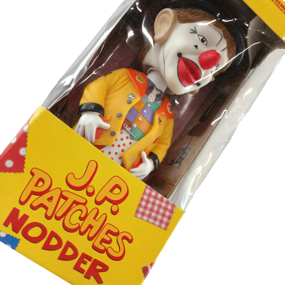 2003 J.P. Patches Nodder Clown Bobblehead w/ Bonus Embroidered Patch In Box